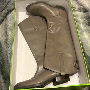 Sam Edelman penny Grey leather boots